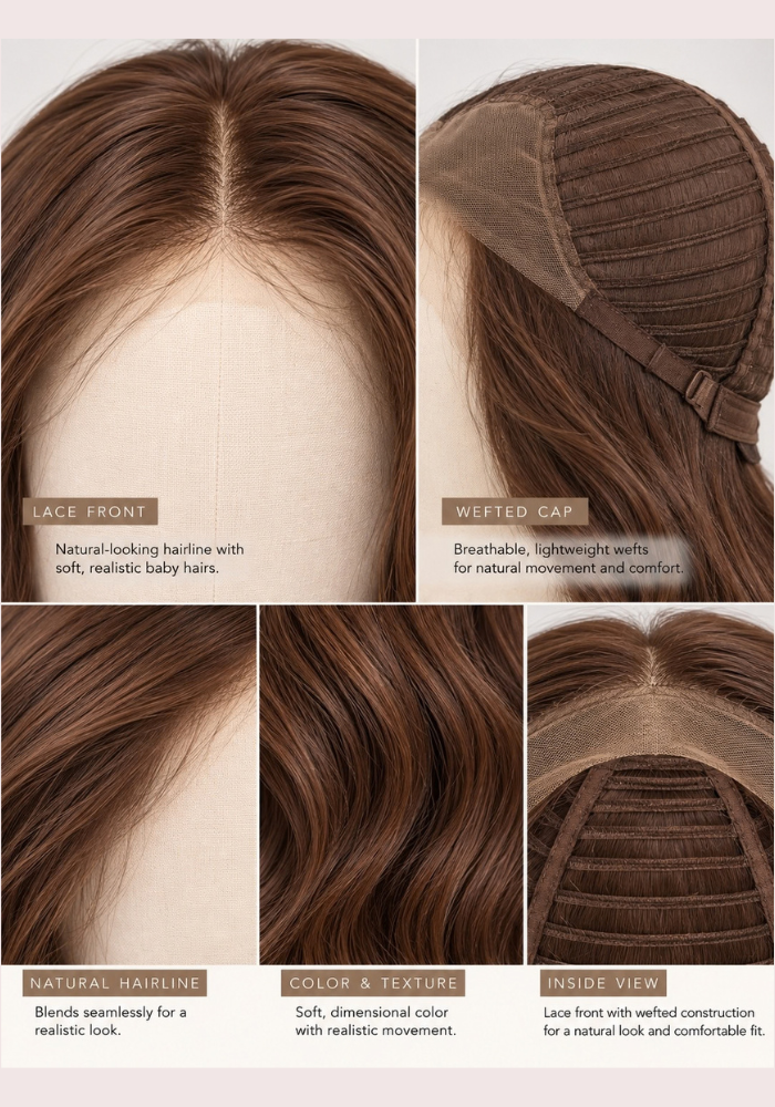 Jennifer Brunette Wig Cap Size Customizable