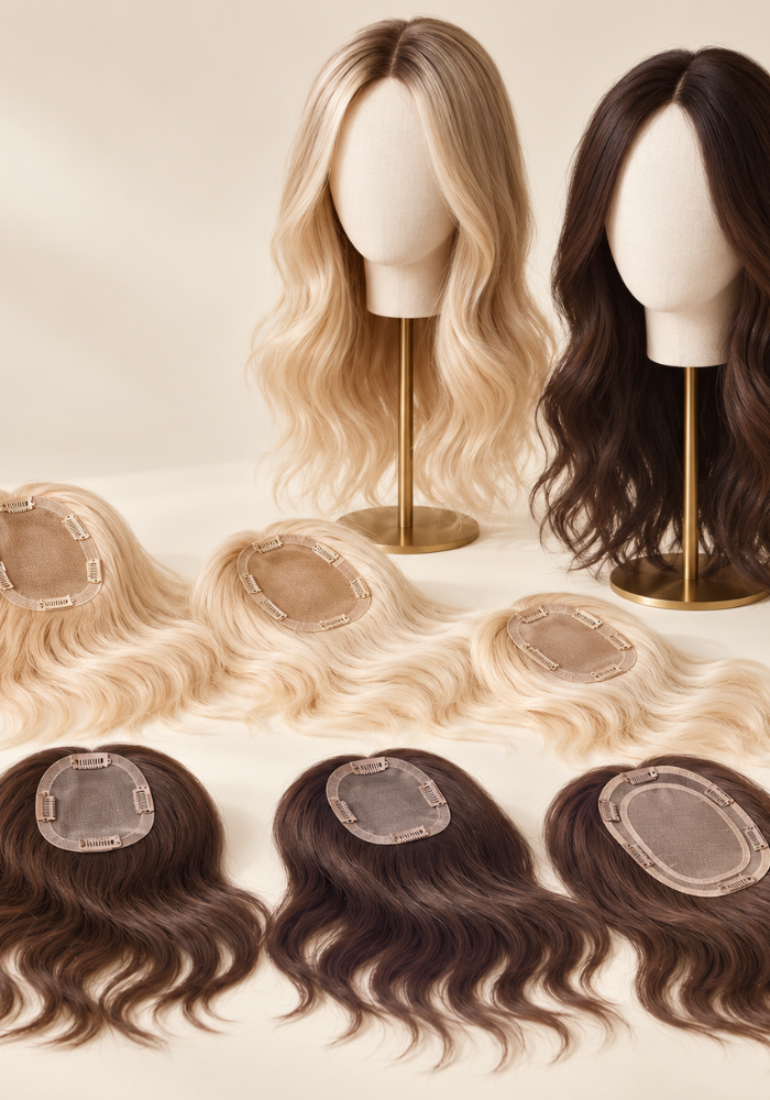 Jennifer : Brunette Human Hair Topper ( 3" x 5" )