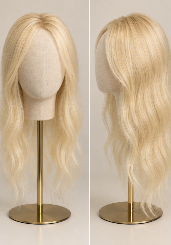 Old Money : Blonde Human Hair Topper ( 5" x 6.5" )