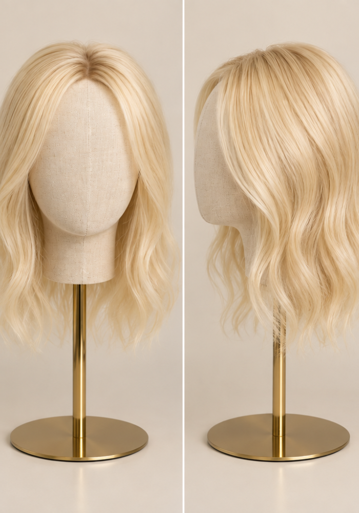 Old Money : Blonde Human Hair Topper ( 5" x 6.5" )