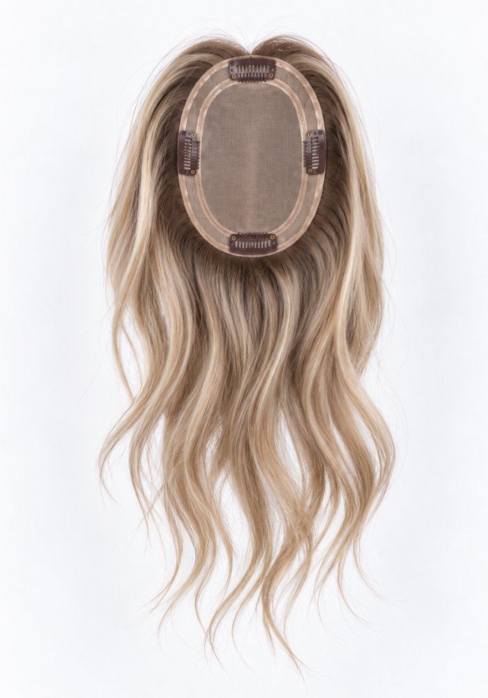 Old Money : Blonde Human Hair Topper ( 5" x 6.5" )